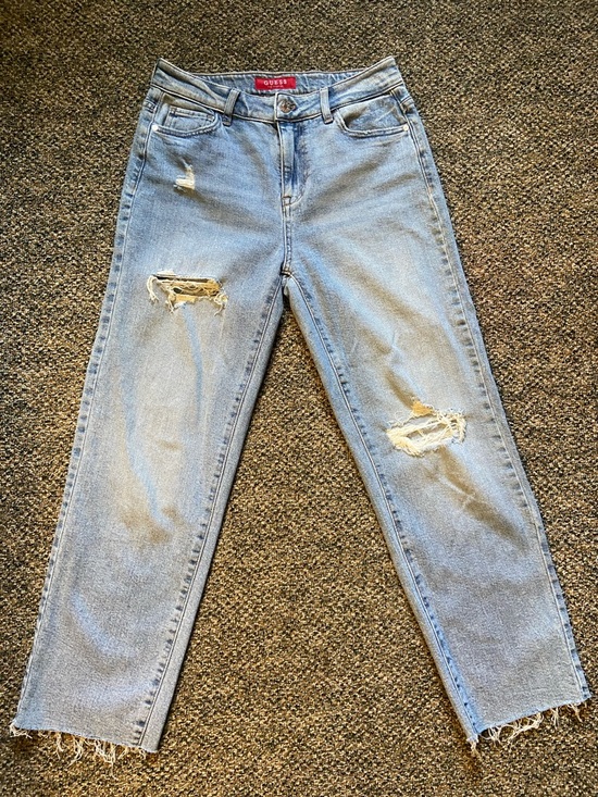 Guess Denim - GUESS Light Blue Distressed Boyfriend Jeans